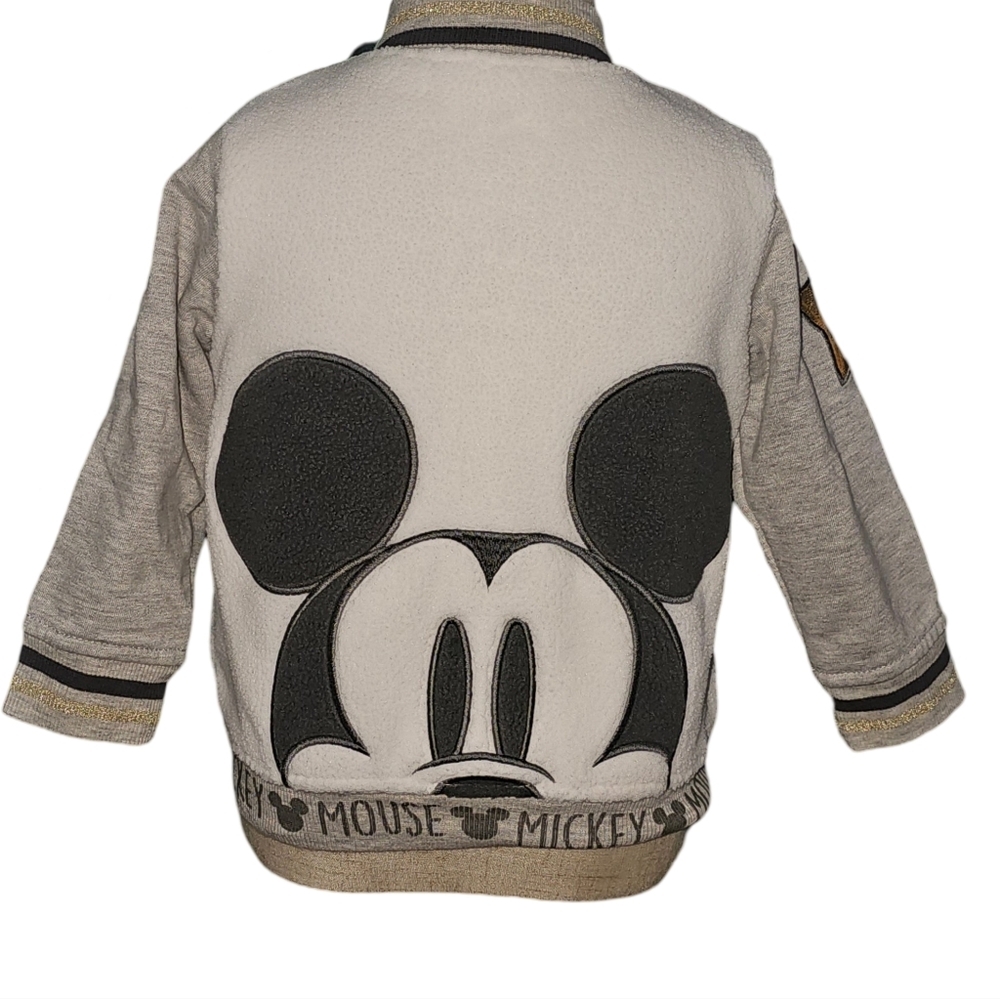Disney Baby Mickey Mouse Bomber Jacket Sherpa Varsity Sz 12-18M - Picture 8 of 12